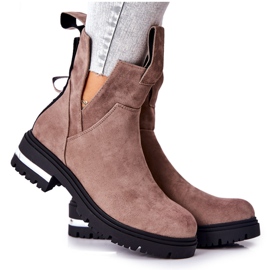 PS1 Bottines chaudes Bottines Jodhpur Avec fermeture éclair Cappucino My Way kaki