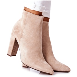 PS1 Bottines En Daim On A Bar Beige Rinasa