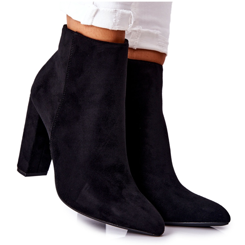 PS1 Bottines en daim noires Rinasa sur un poteau le noir