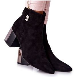 Bottes en cuir sur un poteau Laura Messi noir 2354