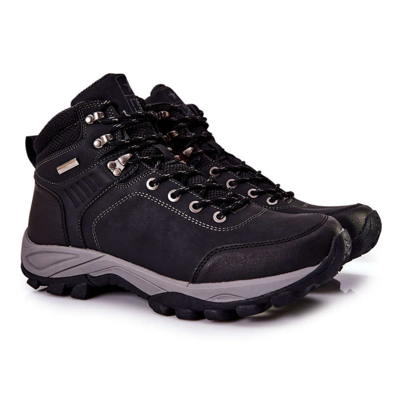 PE1 Chaussures de trekking chaudes noires pour hommes Dannis le noir PE1 Chaussures de trekking chaudes noires pour hommes Dannis le noir