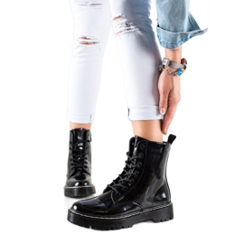 Vinceza Trappeurs élégants et chaleureux noir