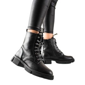 Goodin Bottes de trappeur noires le noir