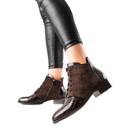 W. Potocki Bottines Potocki élégantes brun