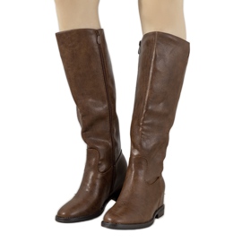 Bottines compensées marron Rosamonde brun