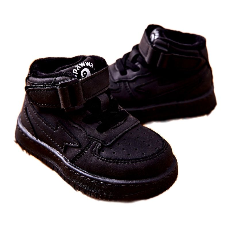 PA1 Chaussures De Sport Hautes Isolées Enfant Noir Clafi le noir