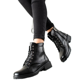 W. Potocki Trappeurs noirs en cuir Eco Potocki