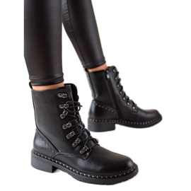 Super Me Trappeurs décontractés en cuir écologique le noir