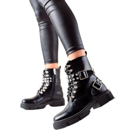 TRENDI Travailleurs élégants avec des strass noir