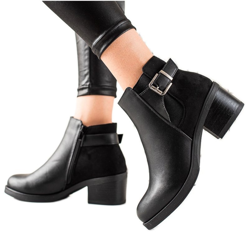 Anesia Paris Bottes décontractées à talons bas le noir