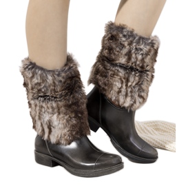 Galoches grises avec fourrure de Corrales