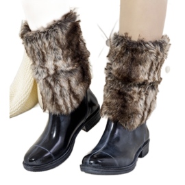 Bottes en fourrure bleu Corrales brun bleu marine