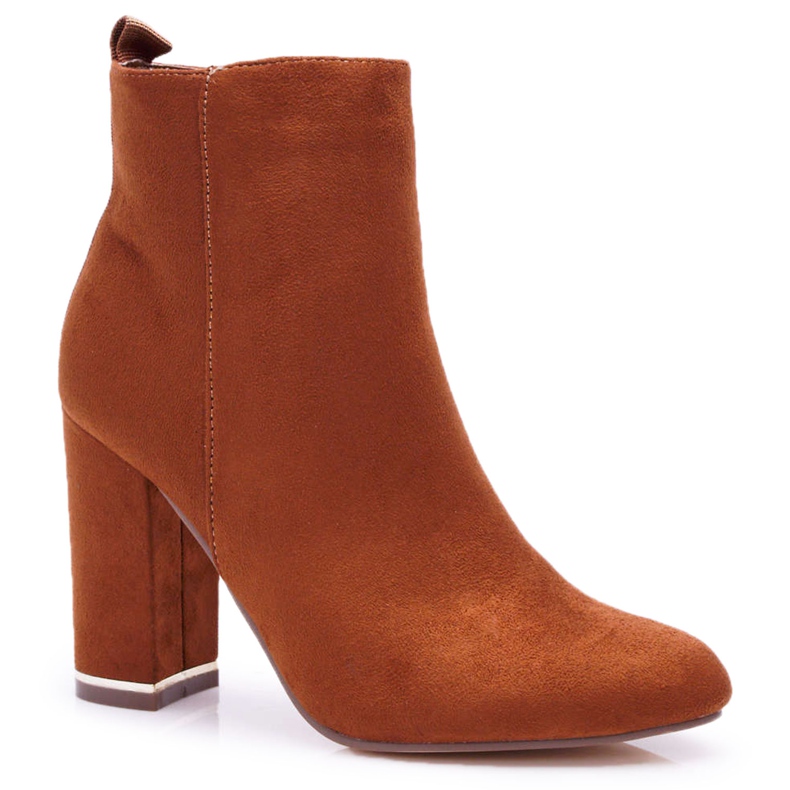 Bottes à talons hauts camel pour femmes brun