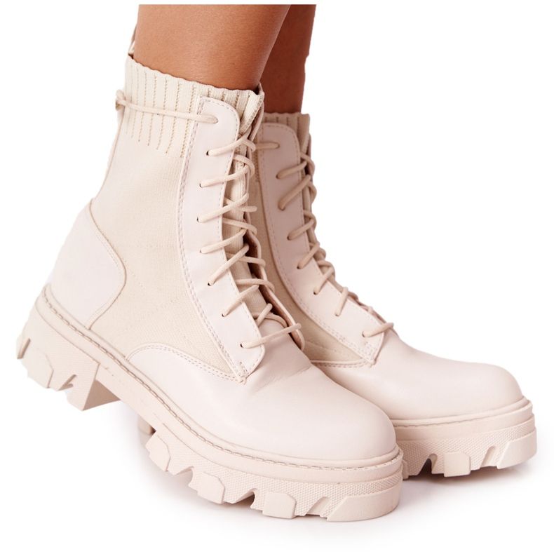 PS1 Bottes Femme Travailleurs Beige Megan