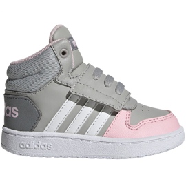 Chaussures Adidas Hoops Mid 2.0 I Jr GZ7779 blanche Chaussures Adidas Hoops Mid 2.0 I Jr GZ7779 blanche
