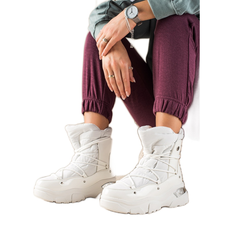 W. Potocki Bottes de neige classiques Potocki blanches