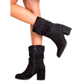 Evento Bottes hautes élégantes le noir Evento Bottes hautes élégantes le noir