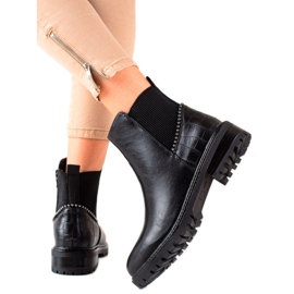 Kayla Bottes décontractées chaudes le noir