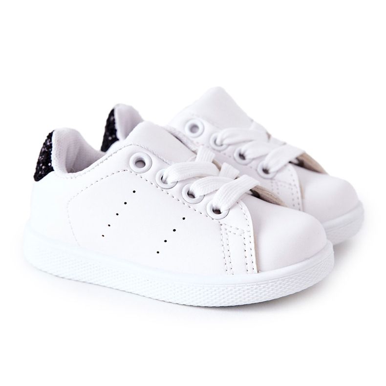 Baskets Enfant Brillantes Blanches et Noires