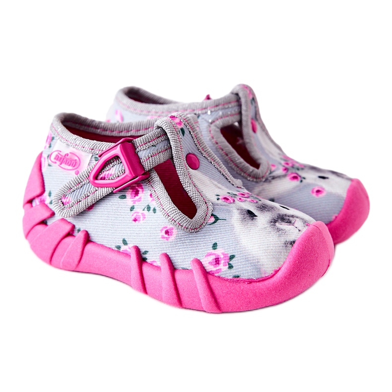 BEFADO S.A. Chaussons Inblu Bunny 110P425 Gris-Rose BEFADO S.A. Chaussons Inblu Bunny 110P425 Gris-Rose