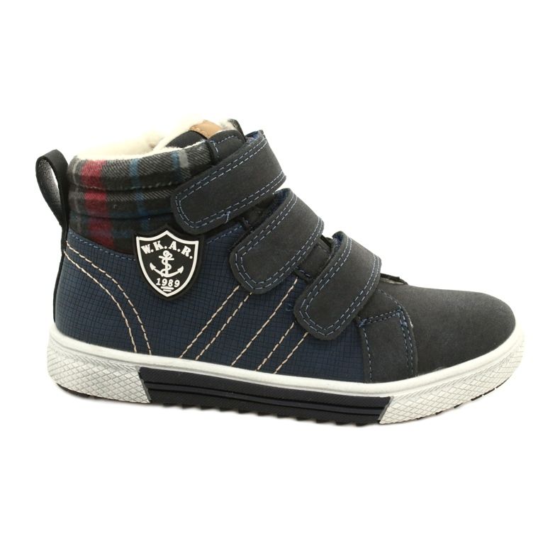 Chaussures de sport isolées avec fourrure American Club GC24 / 21 Navy Blue bleu