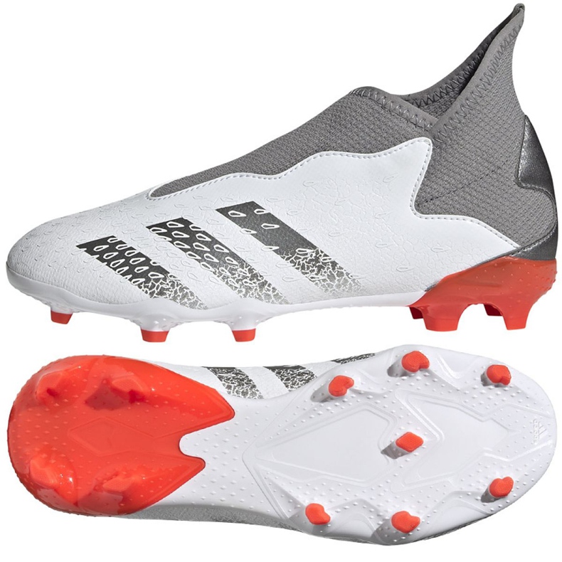 Chaussures de foot Adidas Predator Freak.3 Ll Fg Jr FY6297 multicolore blanc