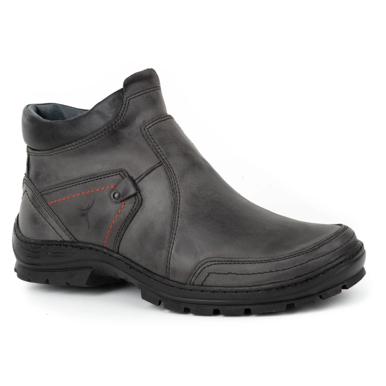 Olivier Bottes d'hiver en cuir pour hommes 352MP gris