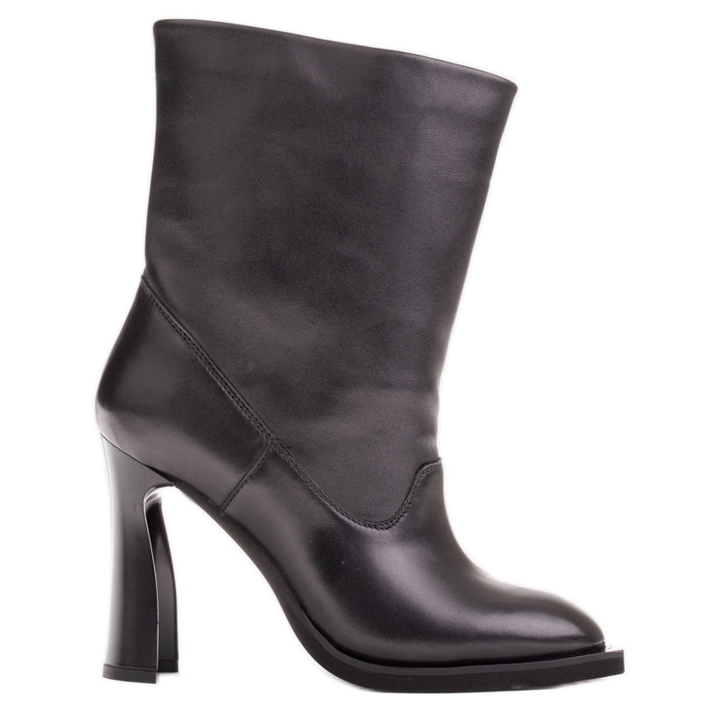 Marco Shoes Bottines en cuir souple le noir Marco Shoes Bottines en cuir souple le noir