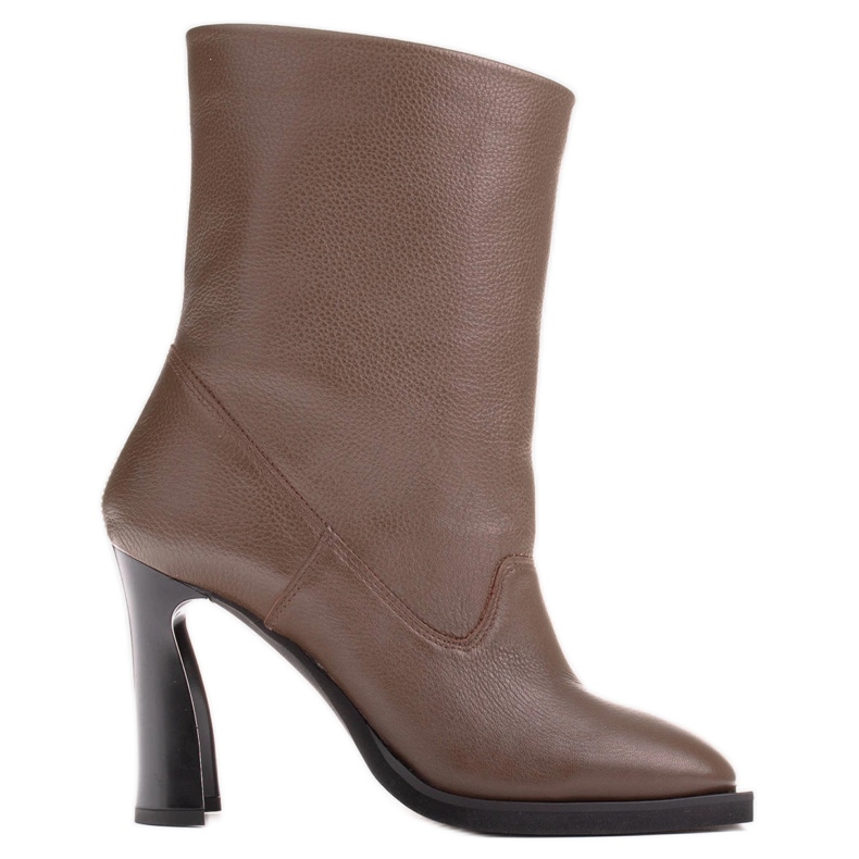 Marco Shoes Bottines en cuir souple brun