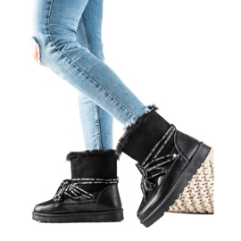 W. Potocki Bottes de neige noires Potocki