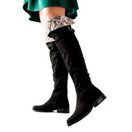 W. Potocki Bottes Avec Un Potocki Enroulable noir