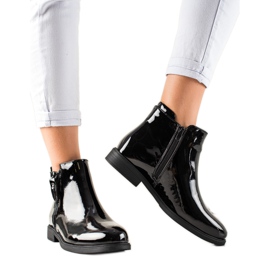 TRENDI Boots laquées classiques noir