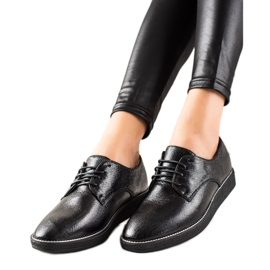 TRENDI Chaussures classiques brillantes le noir