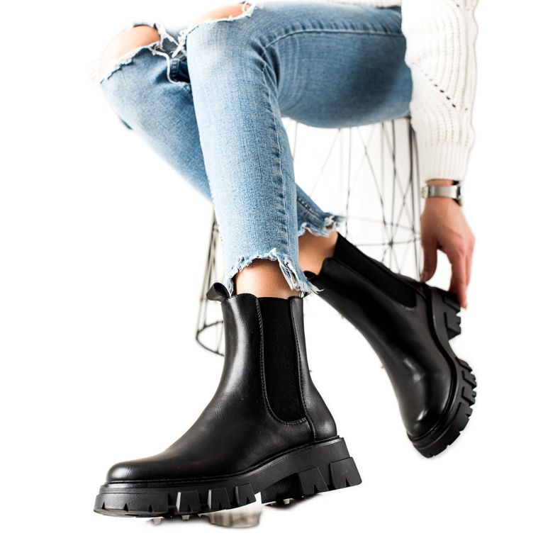 Bottines Chelsea noires de Sergio Leone le noir