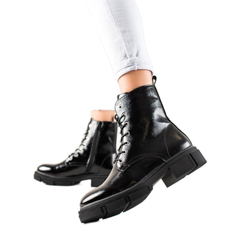 Bottines à lacets de Sergio Leone le noir