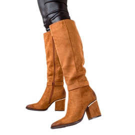 W. Potocki Bottines Camel En Daim Potocki brun