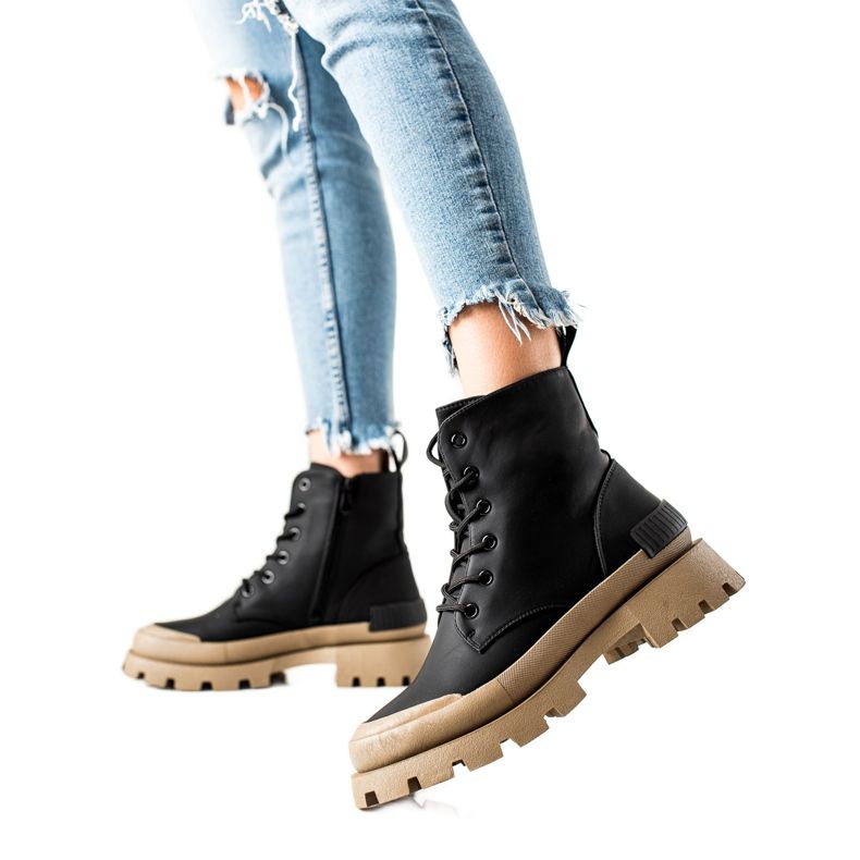 Seastar Bottes de randonnée isolées à la mode le noir