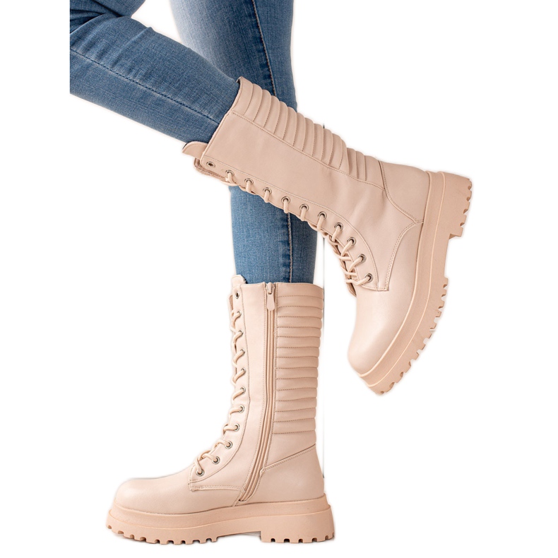 Seastar Bottes en cuir écologique beige