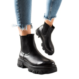 Seastar Bottes Chelsea à la mode sur la plate-forme noir