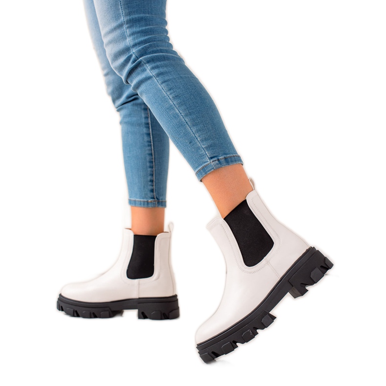 Seastar Bottes Chelsea à la mode sur la plate-forme blanche