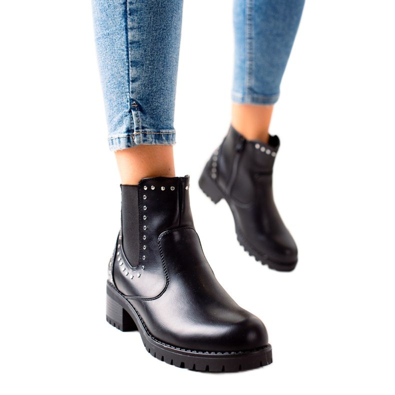 Anesia Paris Bottes noires confortables le noir Anesia Paris Bottes noires confortables le noir