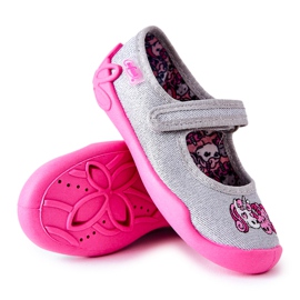 BEFADO S.A. Chaussons Befado Licornes 114X464 Gris-Rose BEFADO S.A. Chaussons Befado Licornes 114X464 Gris-Rose