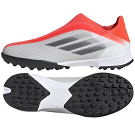 Chaussures de foot Adidas X Speedflow.3 Ll Tf Jr FY3254 multicolore oranges et rouges Chaussures de foot Adidas X Speedflow.3 Ll Tf Jr FY3254 multicolore oranges et rouges