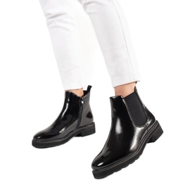 Bottes noires classiques de Sergio Leone le noir