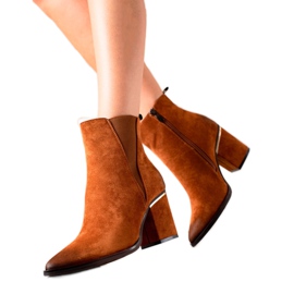W. Potocki Bottes sur un poteau large Potocki brun
