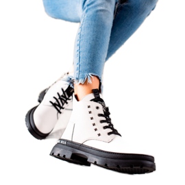 Filippo Bottines plateforme à lacets blanc