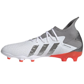 Chaussures de foot Adidas Predator Freak.3 Fg M FY6276 gris, blanc blanche
