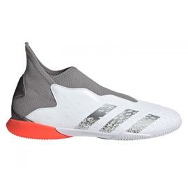 Chaussures de foot Adidas Predator Freak.3 Ll In Jr FY7867 gris, blanc blanc