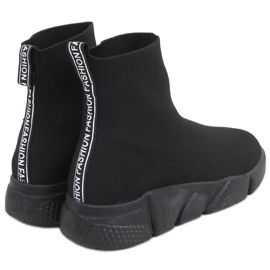 Baskets chaussettes noires Cento le noir