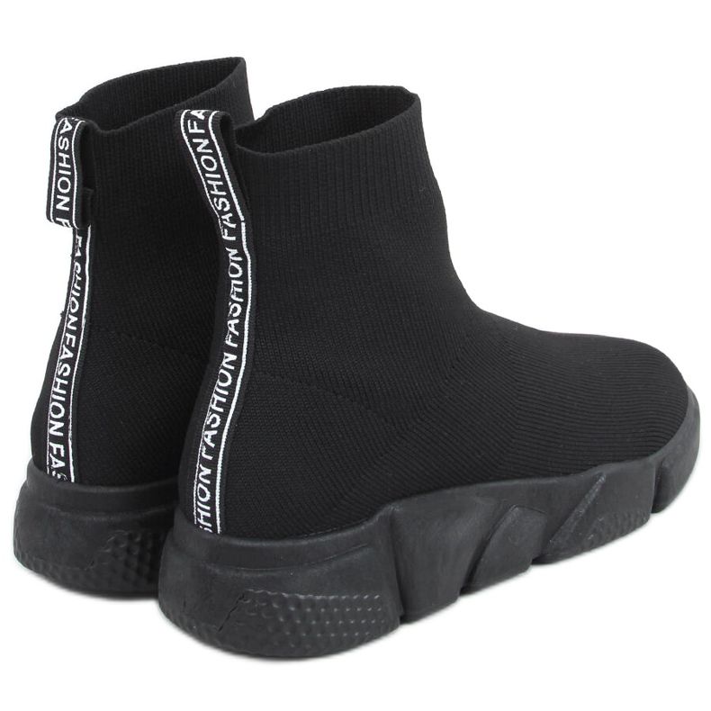 Baskets chaussettes noires Cento le noir